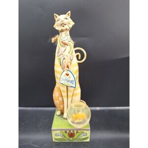 Jim Shore 2007 Enesco Heartwood Creek “Jilly" Cat Figurine Displayed Only